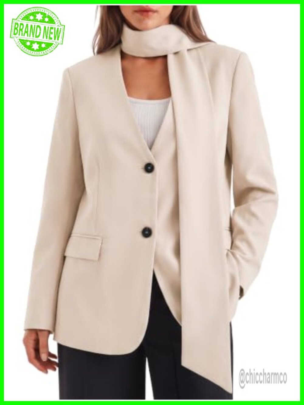 Women's Plaid Casual Blazer V Neck Button Down Suit Jacket Fitted